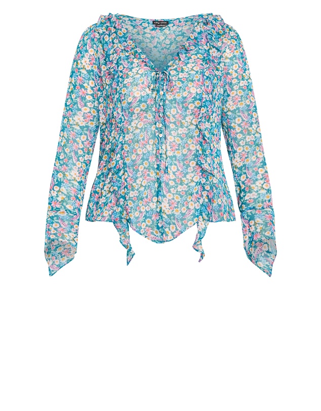 City Chic - Plus size Lidia Print Top