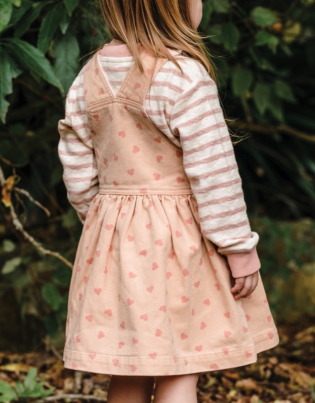 Kynd Baby - Denim Pinafore in Pink Denim