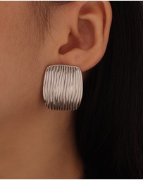 Zoe Olivia - Waterproof Ribbed Drop Stud Earrings