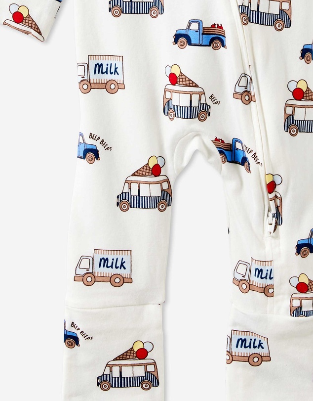 Cotton On Kids - Growie Long Sleeve Zip Romper