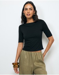 AERE - Kora Scoop Back Top