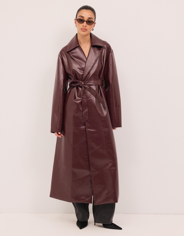 Calli - Nicholas Leather Look Trench Coat