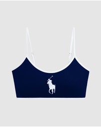 Polo Ralph Lauren - Logo Icons Embroidered Crop Top Bikini Top