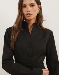 Atmos&Here - Anya Long Sleeve Button Down Mini Dress