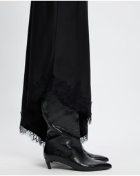 AERE - Nara Knee High Heeled Leather Boots