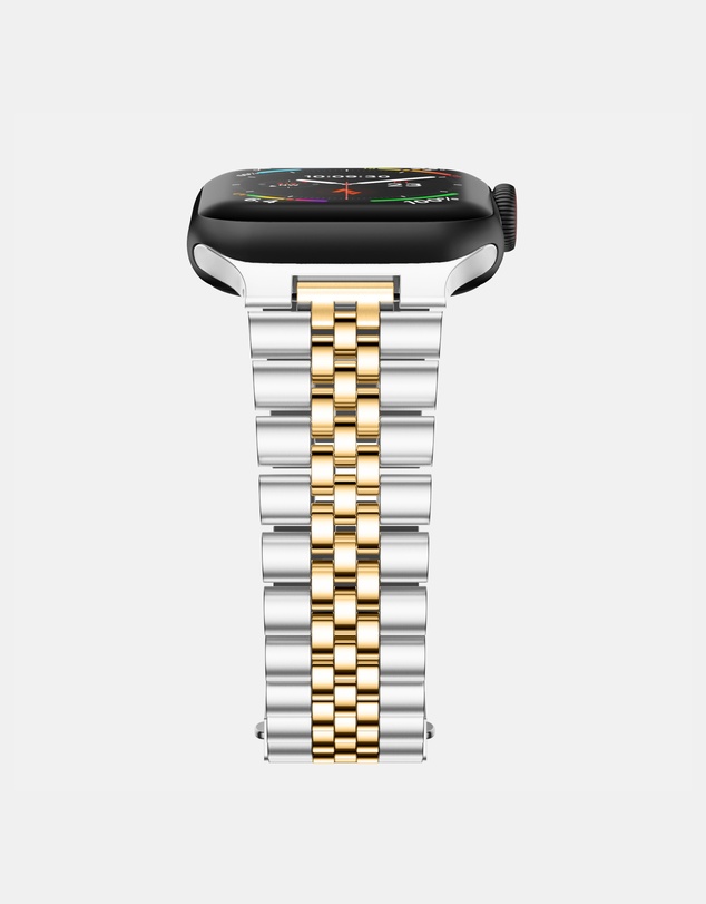 Friendie - Stainless Steel Link Bracelet Band - The Perth - Apple Watch Compatible