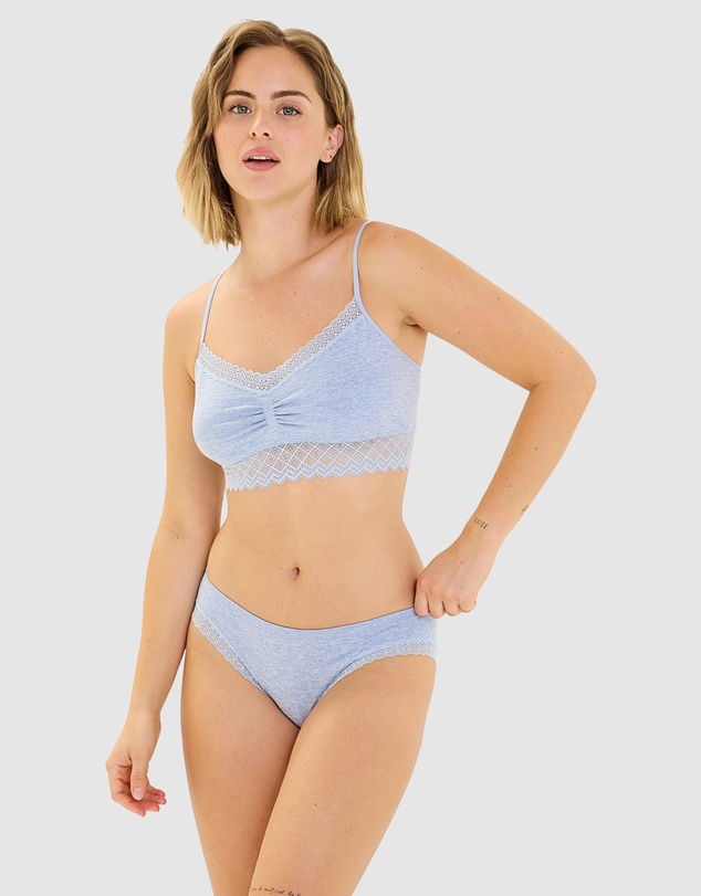 Billet Doux - Zen Dentelle Longline Wirefree Bralette with Lace