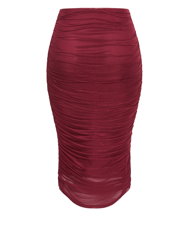 City Chic - Isabell Ruched Midi Skirt