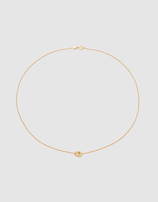 Elli Jewelry - Geo Circle Pendant Necklace in Gold-Plated 925 Silver