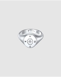Kuzzoi - ICONIC EXCLUSIVE - Ring Men Compass in 925 Sterling Silver