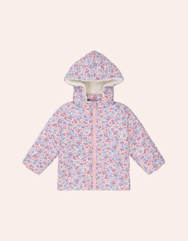 Huxbaby - Heart Floral Quilted Puffer Jacket - Babies-Kids