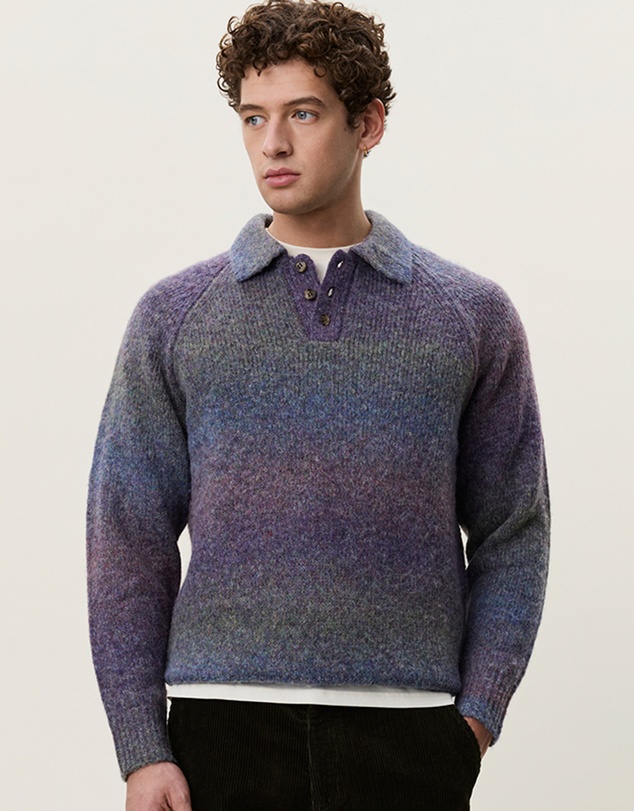 Les Deux - Gradient Knitted Polo