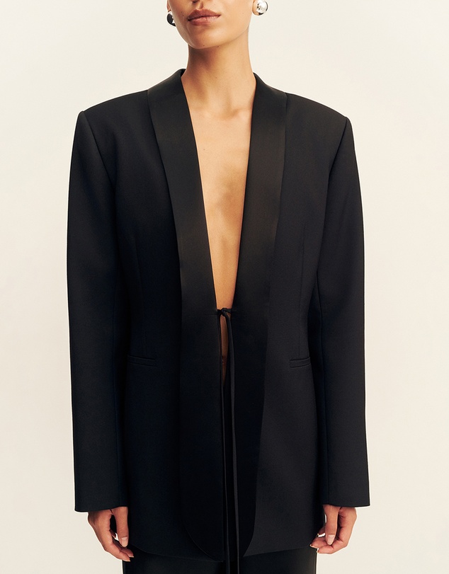 Shona Joy - Benji Tuxedo Tie Blazer