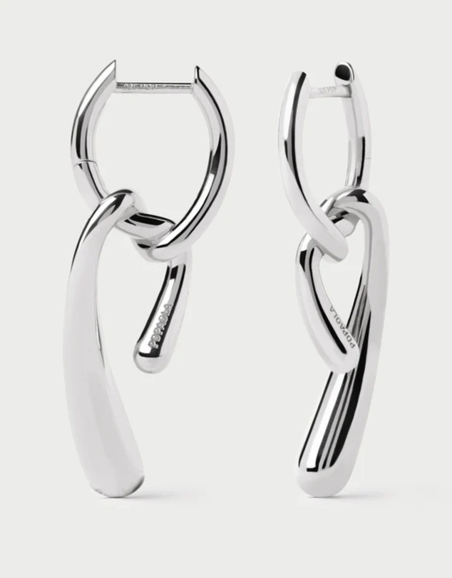 PDPAOLA - Twist Silver Hoops