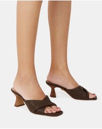 Wittner - Marlee Leather Flared Heel Mules