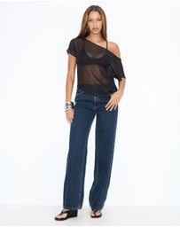 Dazie - Ava Chiffon Asymmetrical Top