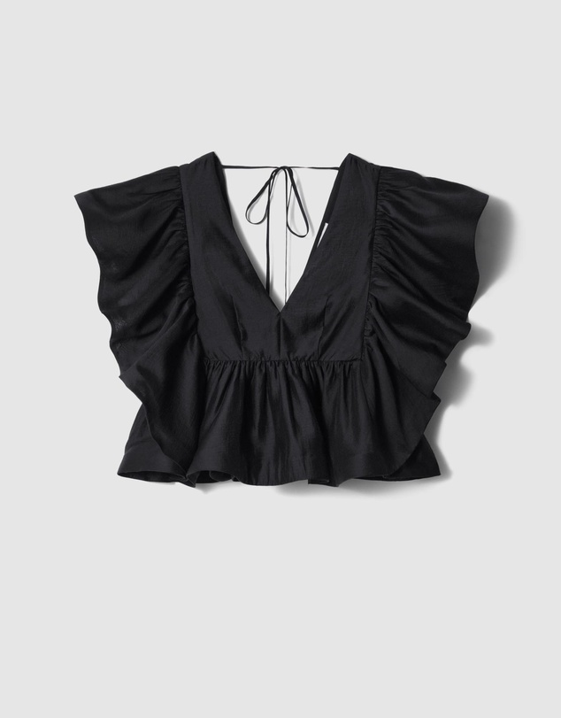 & Other Stories - Ruffle V-Neck Blouse