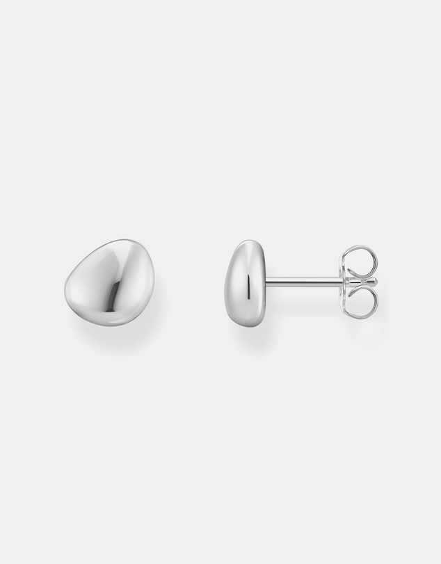 THOMAS SABO - Ear studs in organic shape silver
