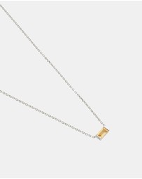 Kirstin Ash - Baguette Birthstone Necklace November Citrine