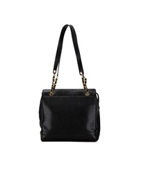 Pre-Loved by Azura Reborn - Pre-Loved chanel Tote Handbag with Chain-Accented Straps and Interior Pockets