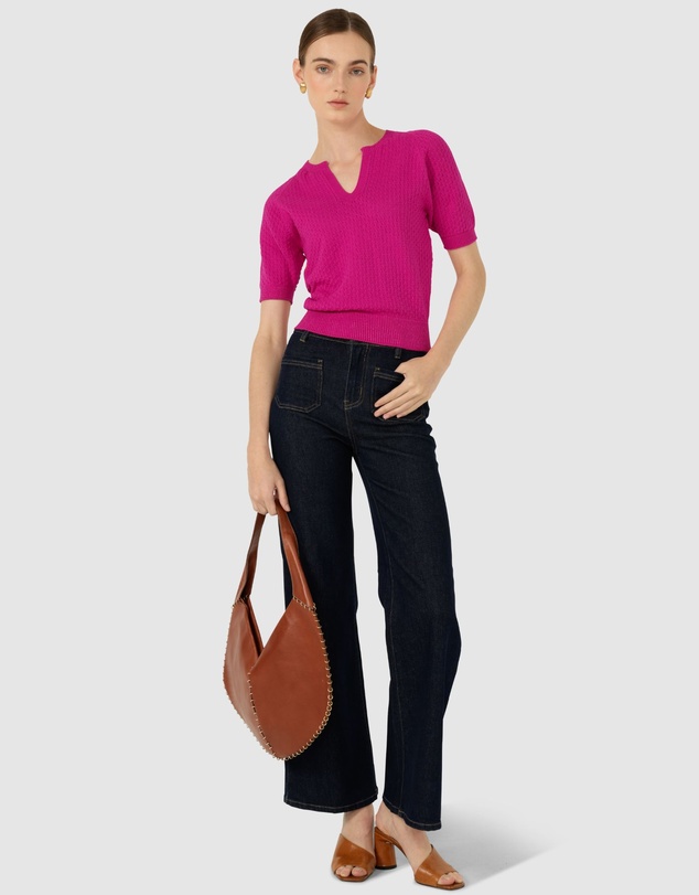 SACHA DRAKE - Henley Knit Top