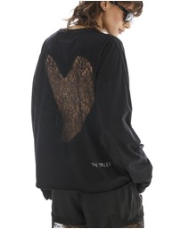 THE TALES - Heart Back Lace Long Sleeve Tee