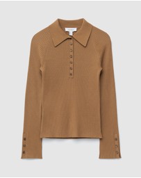 & Other Stories - Rib-Knit Polo Shirt