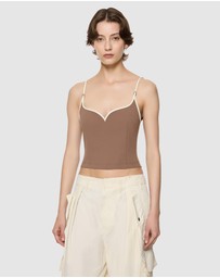 Paris Georgia - Heart Singlet With Pebble