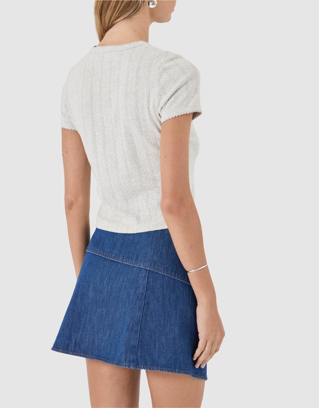 Rolla's - Lenny Wrap Mini Skirt - Blue Smoke