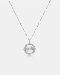 Ania Haie - Ania Haie Silver Diamond-Cut Sunny Disc Necklace