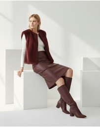 Mossée - Emma Leather Pencil Skirt