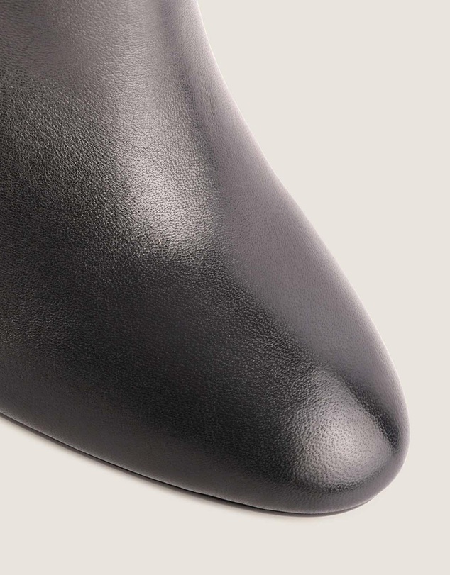 Shelly Shen - Stella Heel Ankle Boots Black Leather