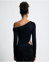 Lover - Ravenna Long Sleeve Asymmetrical Jersey Dress
