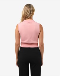 Forcast - Collins Collar Knit Top