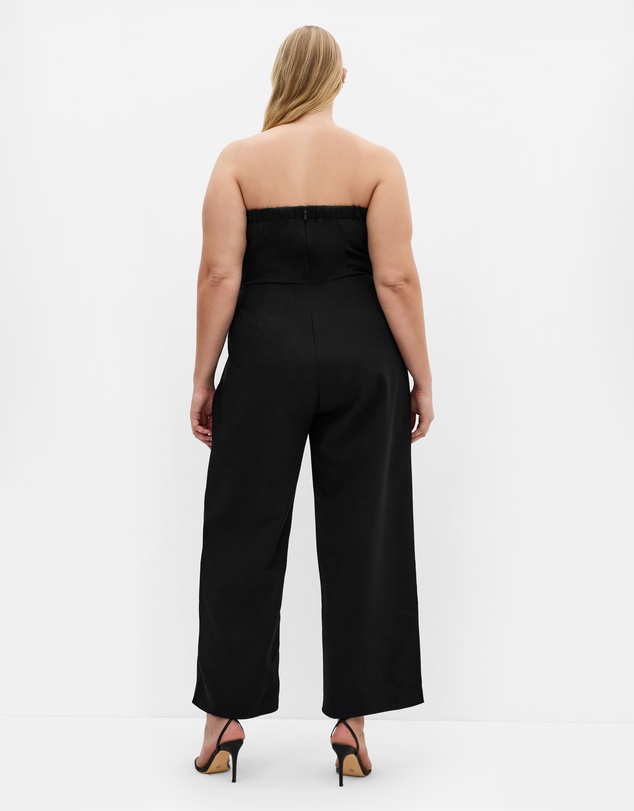 City Chic - Plus size Alexi Strapless Jumpsuit - black