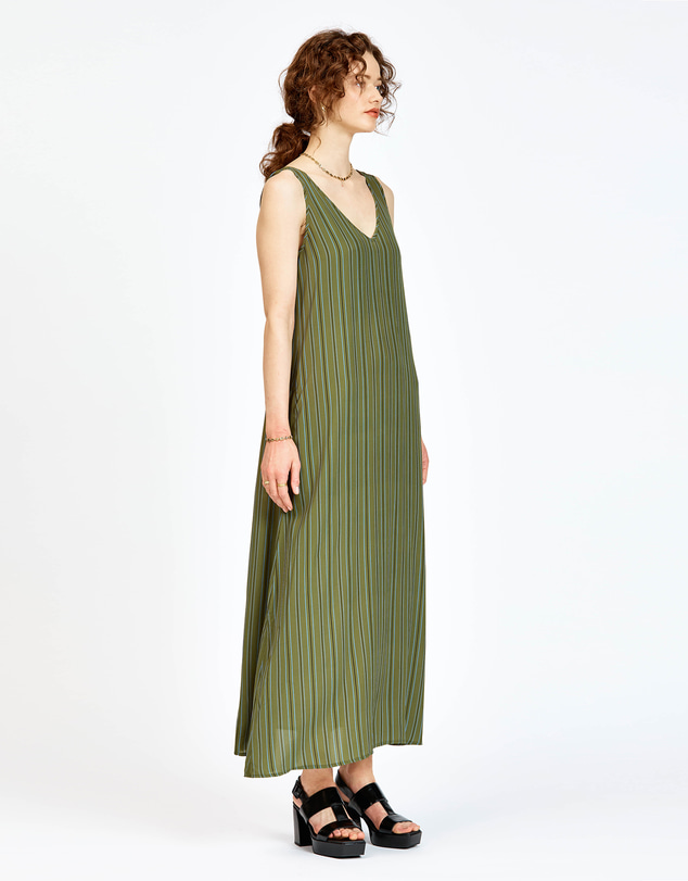 bul - Vida Dress Olive Stripe