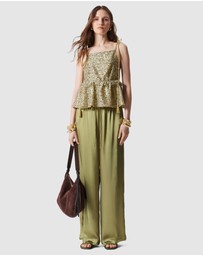 & Other Stories - Peplum-Frill Strap Top