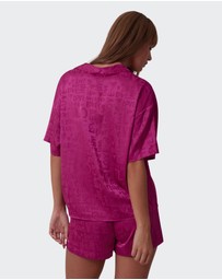 Bras N Things - Jacqui Short Sleeve Shirt - Magenta