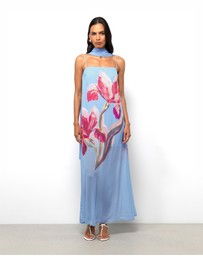 AERE - Rosalee Scarf Maxi Dress