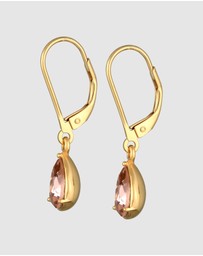Elli Jewelry - Earrings Ear Hangers Drop Elegant with Crystal Drops in 925 Sterling Silver Gold Plated