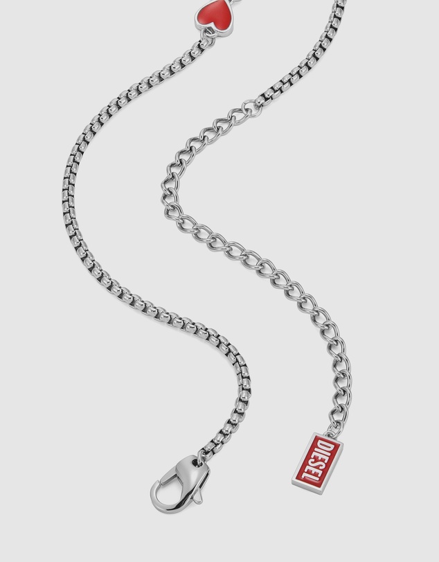 Diesel - D Logo Silver Necklace