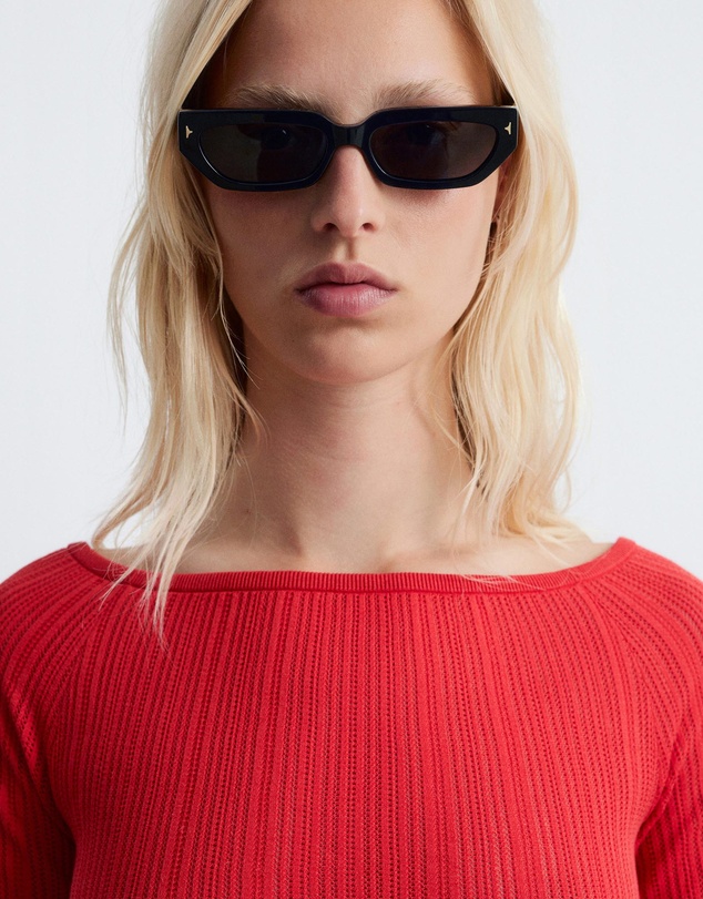 & Other Stories - Rib-Knit Off-Shoulder Top