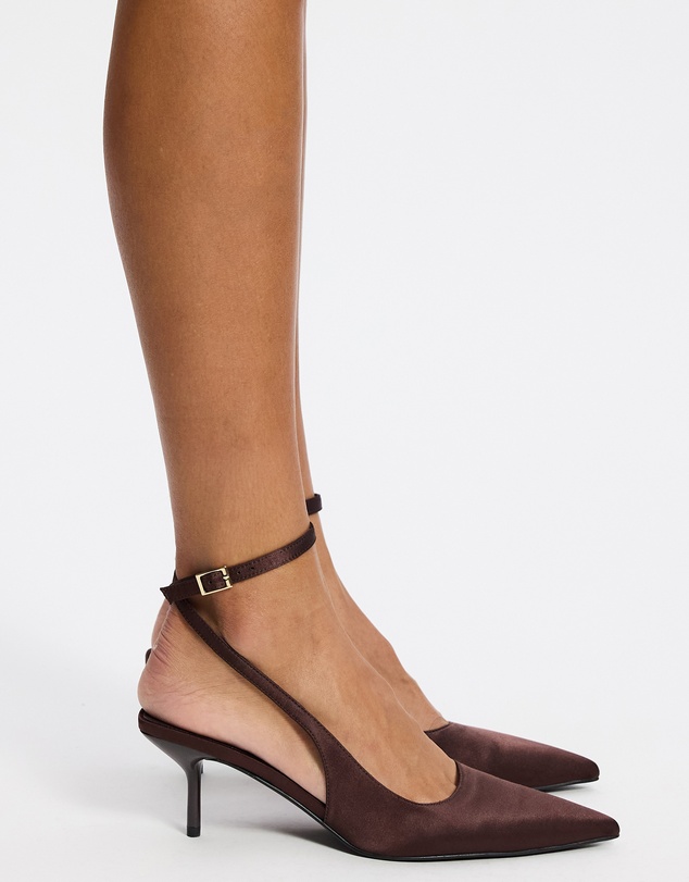 Atmos&Here - Kaia Satin Sling Back Heels