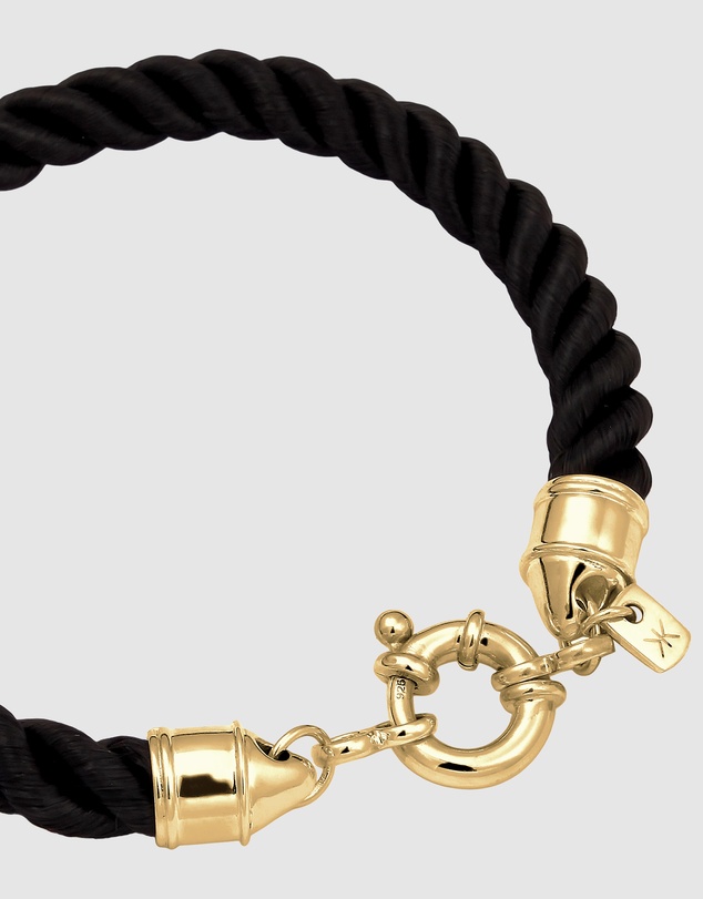Kuzzoi - ICONIC EXCLUSIVE - Twisted Cord Bracelet in Gold-Plated 925 Sterling Silver
