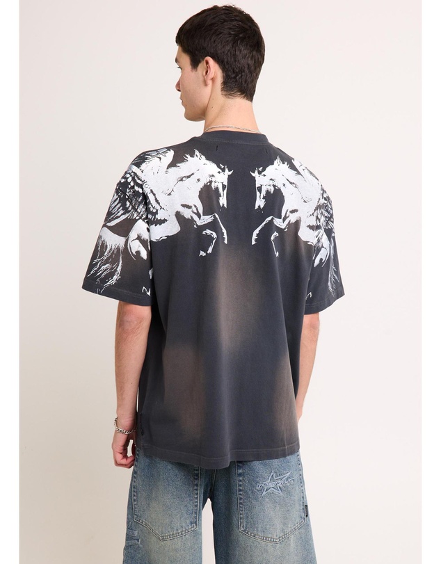 Black Noise White Rain - Steed T-Shirt