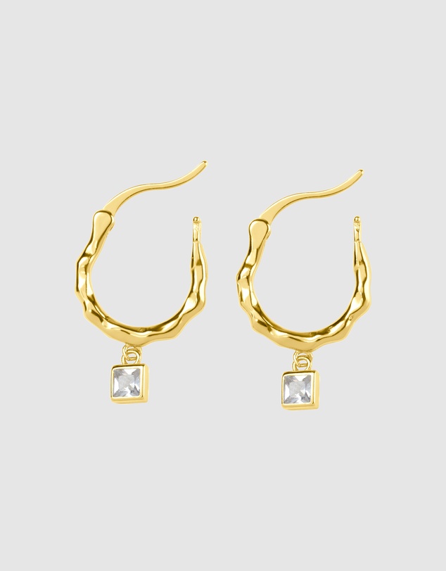 Pastiche - Florence Huggies Gold plated 925 Sterling Silver Cubic Zirconia