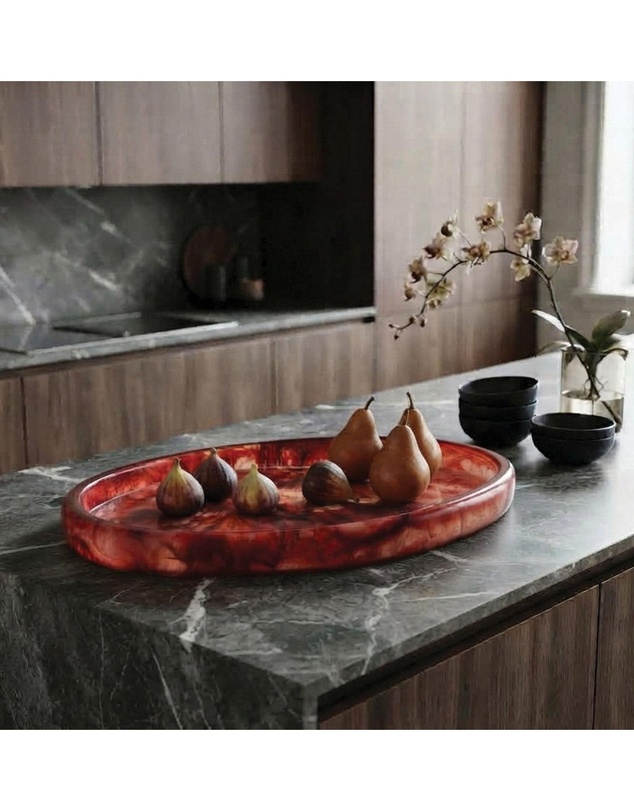 Urban Attitude - Urban Attitude MIA Extra Large Bowl Height 6cm, Width 37cm, Length 49cm - Berry Red