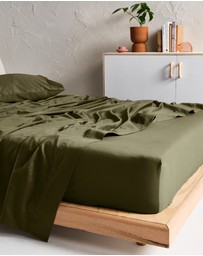 Linen House - Augusta 500TC Cotton Sateen Fitted Sheet 50cm