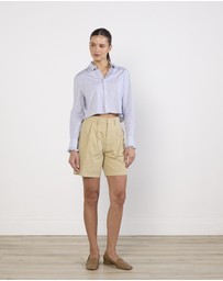 Cirkular - Pre-Loved - Celine Striped Crop Shirt