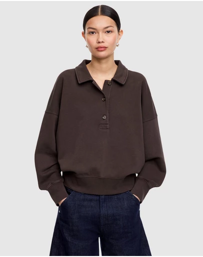 ARKET - French Terry Polo Sweatshirt